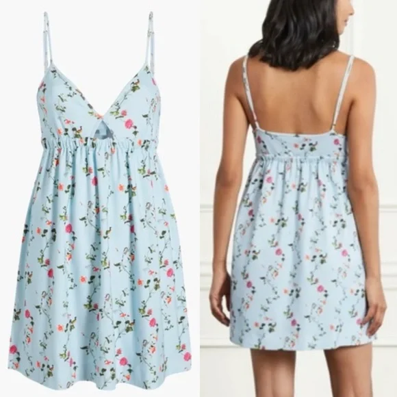 Tuckernuck Hill House The Aurora Sleep Dress Pond Floral Blue Size XS Organic‎ - Picture 2 of 13